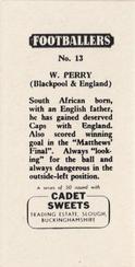 1959 Cadet Sweets Footballers #13 Bill Perry Back