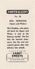 1959 Cadet Sweets Footballers #26 Mel Hopkins Back