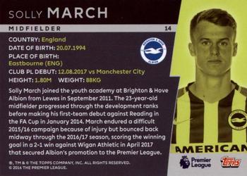 2018 Topps Platinum Premier League - Green #14 Solly March Back