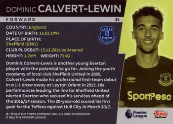 2018 Topps Platinum Premier League - Green #35 Dominic Calvert-Lewin Back