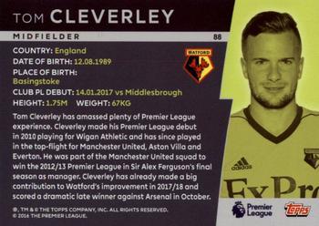 2018 Topps Platinum Premier League - Red #88 Tom Cleverley Back