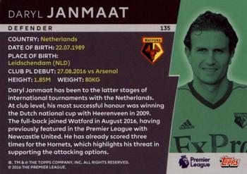 2018 Topps Platinum Premier League - FoilFractor #135 Daryl Janmaat Back