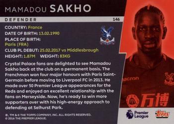 2018 Topps Platinum Premier League - FoilFractor #146 Mamadou Sakho Back
