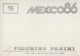 1986 Panini World Cup Stickers #16 Ciudad De Mexico Back