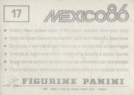 1986 Panini World Cup Stickers #17 Estadio Azteca 2000 Back