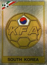 1986 Panini World Cup Stickers #90 Badge South Korea Front