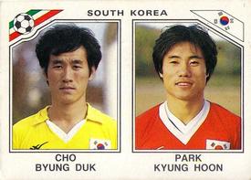 1986 Panini World Cup Stickers #92 Cho Bryung Duk / Park Kyung Hoon Front