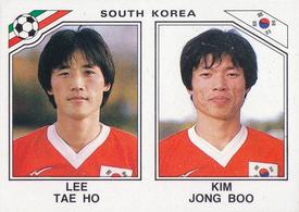 1986 Panini World Cup Stickers #95 Lee Tae Ho / Kim Jong Boo Front