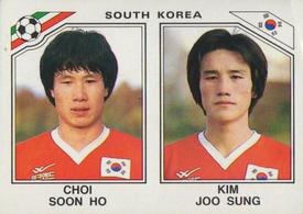 1986 Panini World Cup Stickers #98 Choi Soon Ho / Kim Joo Sung Front