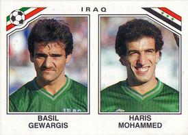 1986 Panini World Cup Stickers #105 Basil Gewargis / Haris Mohammed Front