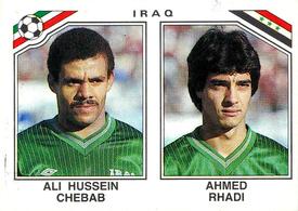 1986 Panini World Cup Stickers #107 Ali Hussein Chebab / Ahmed Radhi Front