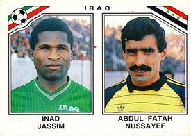 1986 Panini World Cup Stickers #109 Inad Jassin / Abdul Fatah Nussayef Front