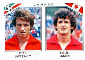 1986 Panini World Cup Stickers #224 Mike Sweeney / Paul James Front