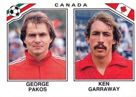 1986 Panini World Cup Stickers #225 George Pakos / Ken Garraway Front