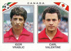 1986 Panini World Cup Stickers #226 Igor Vrablic / Carl Valentine Front