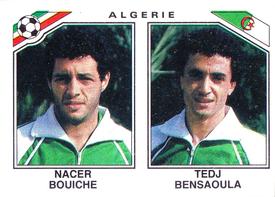 1986 Panini World Cup Stickers #236 Nacer Bouiche / Tedj Bensaoula Front