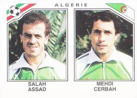 1986 Panini World Cup Stickers #237 Salah Assad / Mehdi Cerbah Front