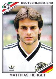 1986 Panini World Cup Stickers #296 Matthias Herget Front