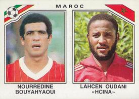 1986 Panini World Cup Stickers #421 Nourredine Bouyahyaoui / Lahcen Oudani Front