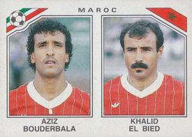 1986 Panini World Cup Stickers #425 Aziz Bouderbala / Khalid El Bied Front