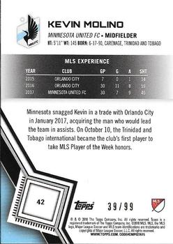 2018 Topps MLS - Blue #42 Kevin Molino Back