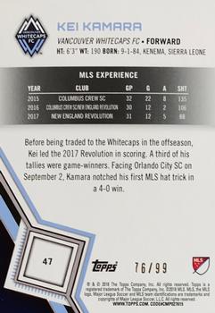 2018 Topps MLS - Blue #47 Kei Kamara Back