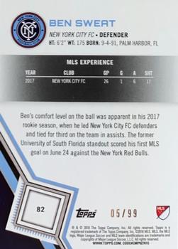 2018 Topps MLS - Blue #82 Ben Sweat Back