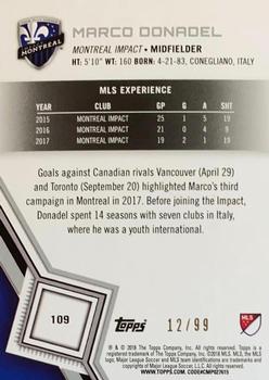 2018 Topps MLS - Blue #109 Marco Donadel Back