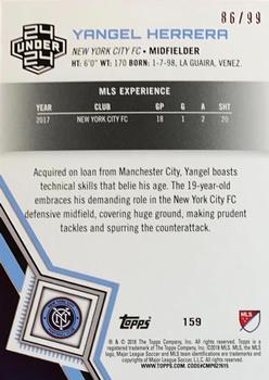 2018 Topps MLS - Blue #159 Yangel Herrera Back