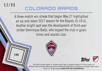 2018 Topps MLS - Blue #180 Colorado Rapids Back