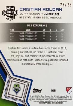 2018 Topps MLS - Orange #166 Cristian Roldan Back