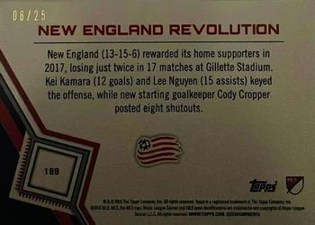 2018 Topps MLS - Orange #189 New England Revolution Back