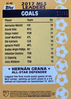 2018 Topps MLS - All-Star Orange #AS-HG Hernan Grana Back