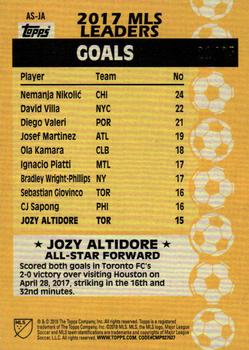 2018 Topps MLS - All-Star Orange #AS-JA Jozy Altidore Back