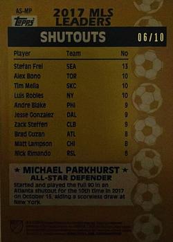 2018 Topps MLS - All-Star Red #AS-MP Michael Parkhurst Back