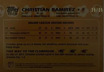 2018 Topps MLS - Throwback Topps Orange #TT-CR Christian Ramirez Back