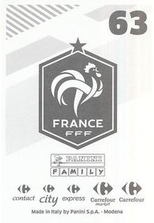 2018 Panini France World Cup Stickers: Fiers d'être Bleus #63 Nabil Fekir Back
