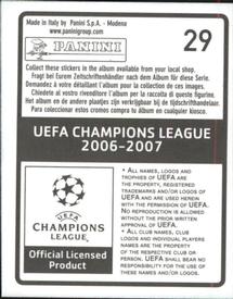 2006-07 Panini UEFA Champions League Stickers #29 Asier del Horno Back