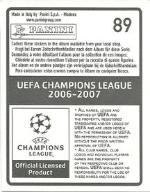 2006-07 Panini UEFA Champions League Stickers #89 Robin van Persie Back