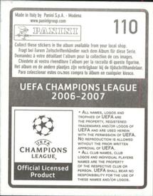 2006-07 Panini UEFA Champions League Stickers #110 Daniele Bonera Back