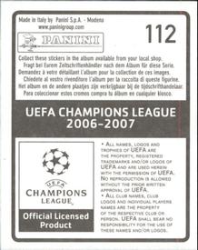 2006-07 Panini UEFA Champions League Stickers #112 Kakha Kaladze Back