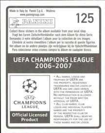 2006-07 Panini UEFA Champions League Stickers #125 Francesco Toldo Back