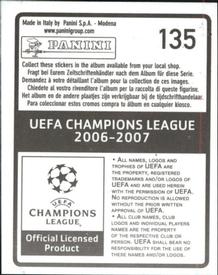 2006-07 Panini UEFA Champions League Stickers #135 Dejan Stankovic Back