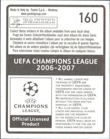 2006-07 Panini UEFA Champions League Stickers #160 Willy Sagnol Back