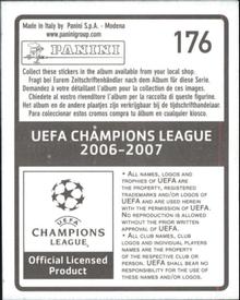 2006-07 Panini UEFA Champions League Stickers #176 Tim Wiese Back