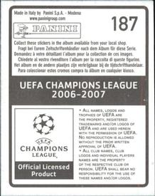 2006-07 Panini UEFA Champions League Stickers #187 Jurica Vranjes Back
