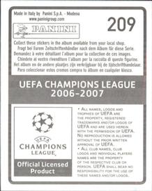 2006-07 Panini UEFA Champions League Stickers #209 Benfica Club Emblem Back