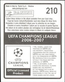 2006-07 Panini UEFA Champions League Stickers #210 Quim Back