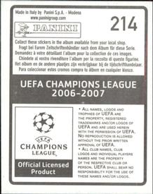 2006-07 Panini UEFA Champions League Stickers #214 Ricardo Rocha Back