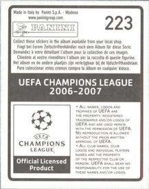 2006-07 Panini UEFA Champions League Stickers #223 Fabrizio Miccoli Back
